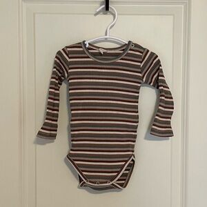 Quincy Mae Ribbed Long Sleeve Bodysuit